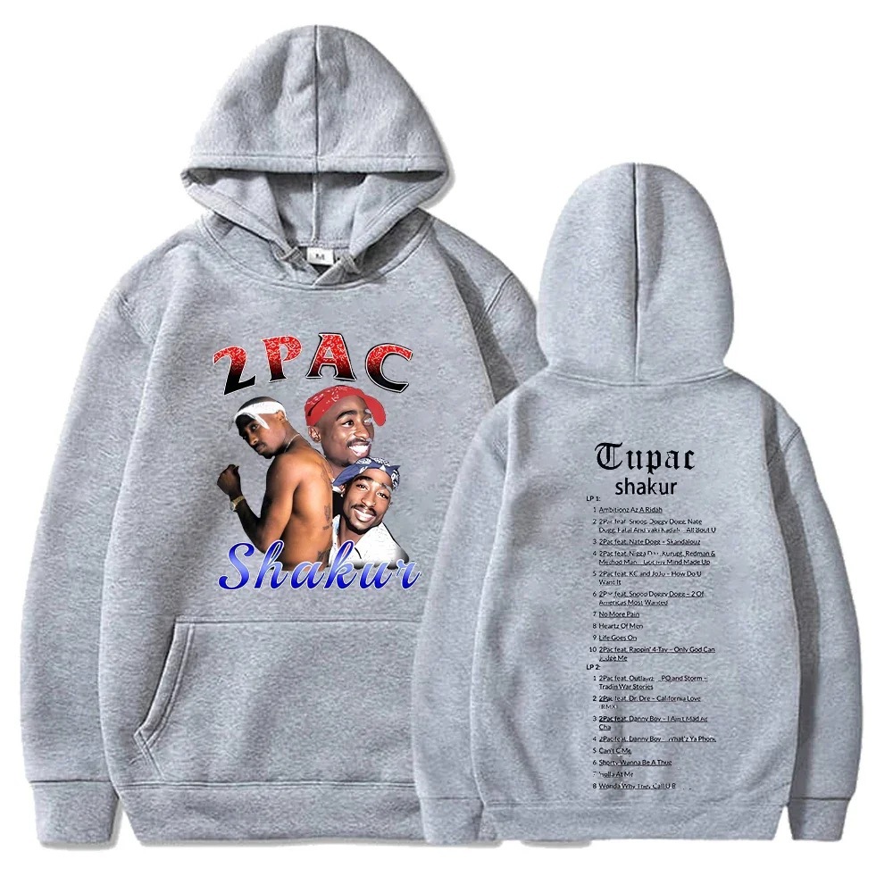 Tupac Hoodies 2pac Sweatshirts Rapper Printed Hoodie Setwear