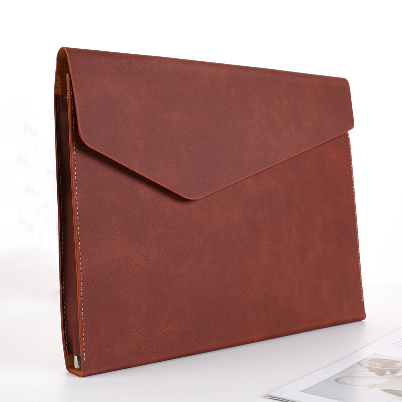 입체 문서 가방--갈색