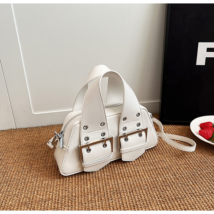 跨境包包女2024新款復古朋克風高級感鉚釘單肩斜挎包辣妹手提包