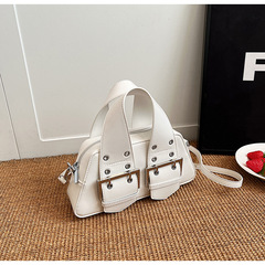 跨境包包女2024新款復古朋克風高級感鉚釘單肩斜挎包辣妹手提包