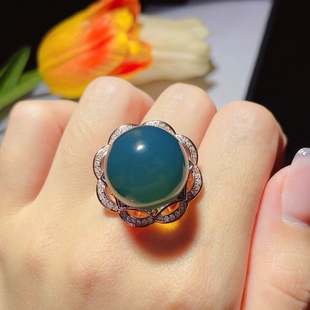 17mm Mexico Lamper Seiko Inlaid S925 Silver Women's Ring Texturous Full Fashion Aggressive Factory Direct Batch