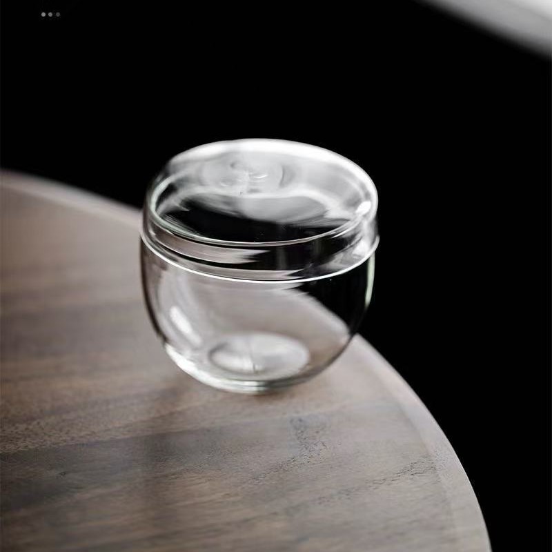 高硼硅玻璃茶叶罐密封储物罐小号迷你便携旅行茶具收纳盒家用防潮