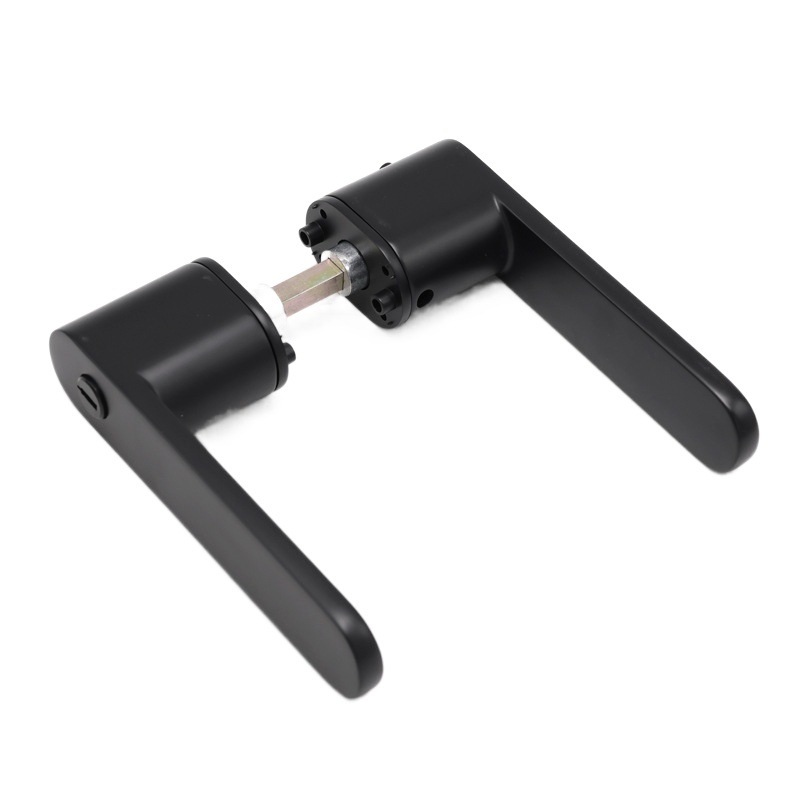 Cerradura de puerta ecológica minimalista con llave para puerta de dormitorio, negra, blanca, gris, moderna, magnética, silenciosa, invisible, de madera maciza.