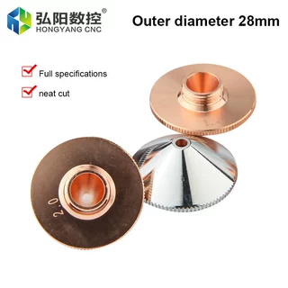 光纤常规喷嘴跨境货源28mm单双铜焊接切割0.8-4.0螺纹M11喷嘴