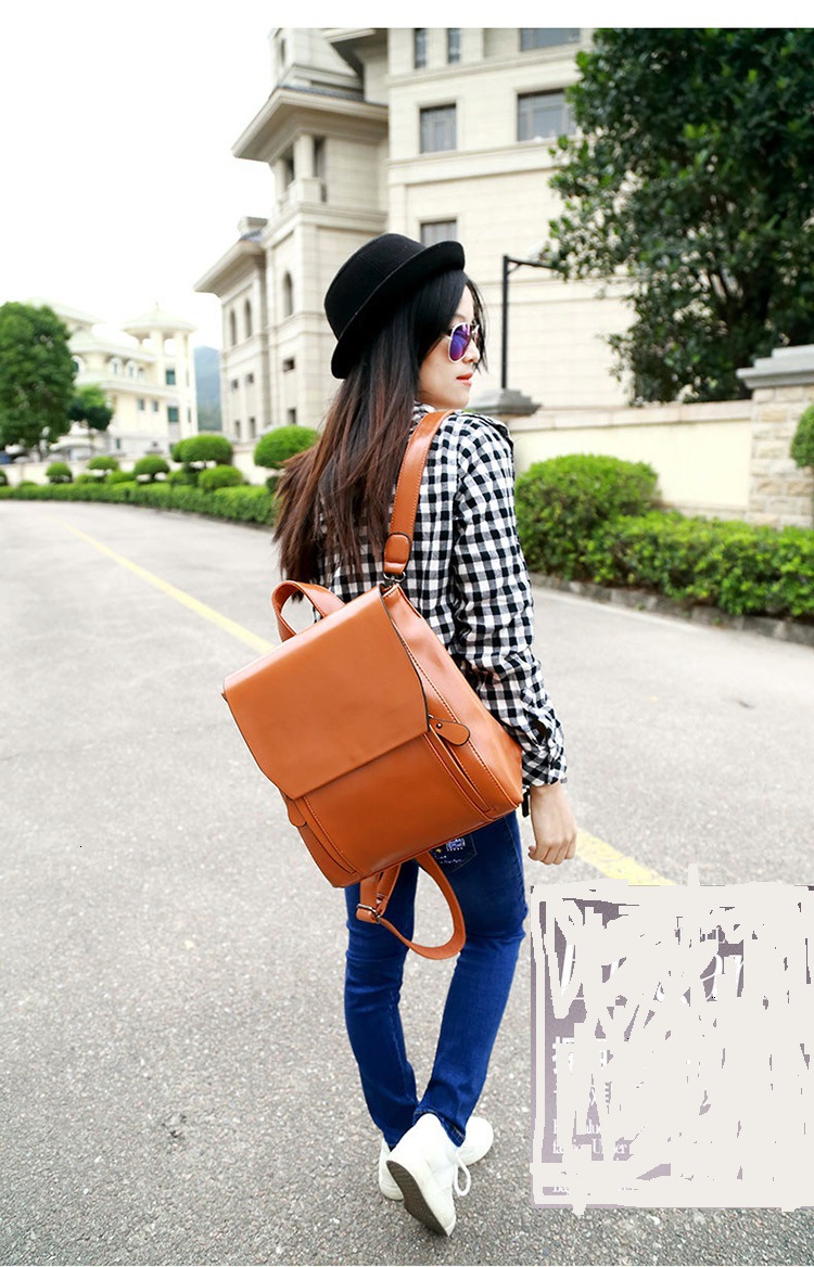 Daily Occasion Pu Leather Material Women's Backpack Daily Fashion Backpacks