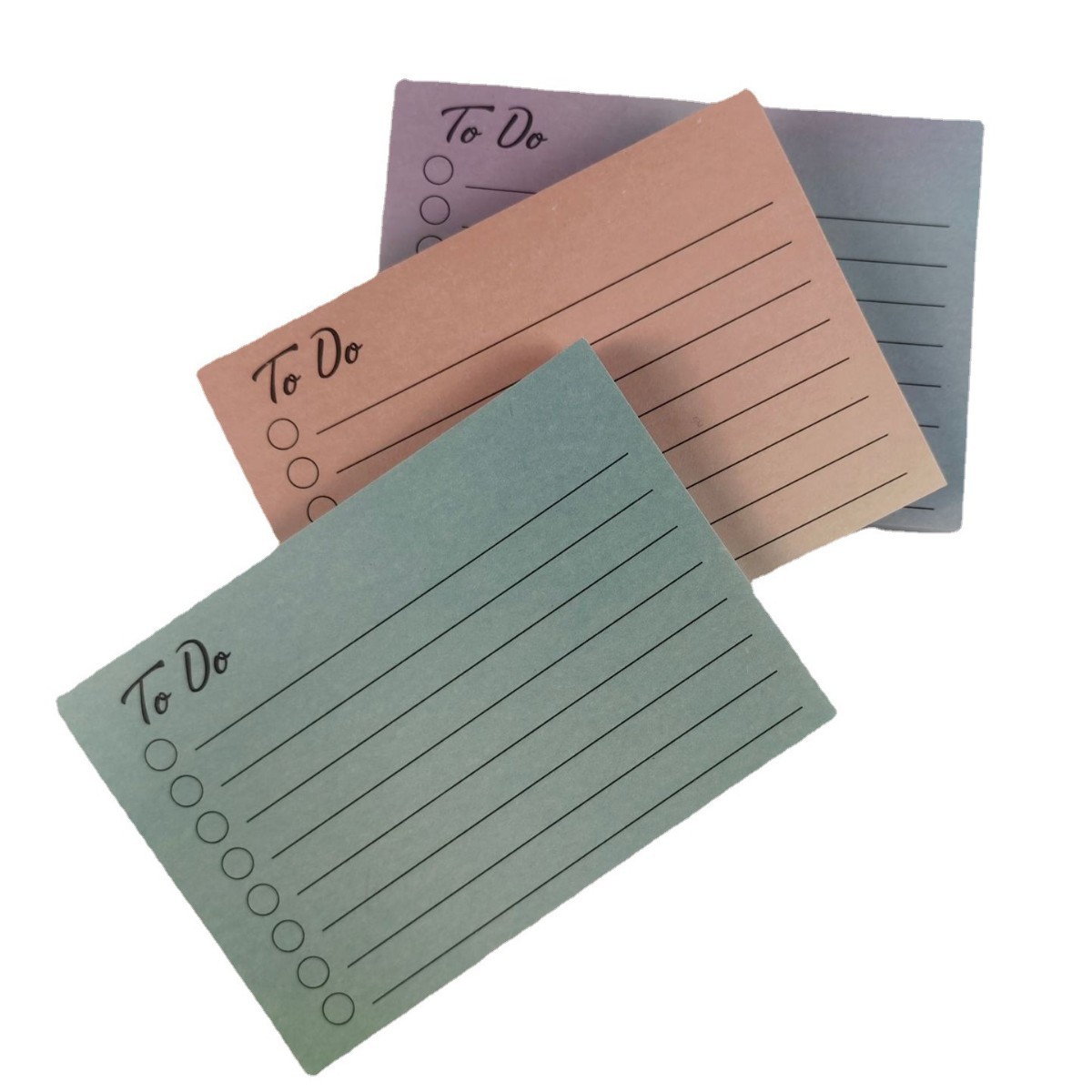 2023 nota adhesiva simple nota adhesiva personalizada para estudiantes Gradiente de color pegatinas convenientes INS en stock pegatinas de mensaje