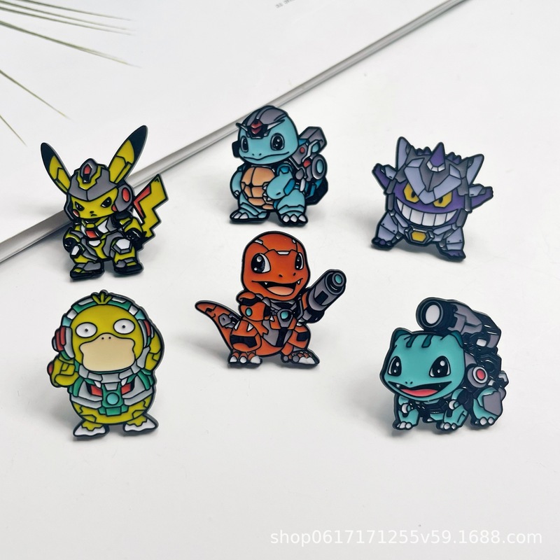 アニメ漫画ポケモン周辺ブローチポケモン合金バッジスクールバッグ衣類アクセサリーピカチュウ|undefined