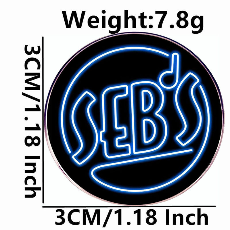필 하모닉 시티 재즈 클럽 브로치 클래식 영화 핀 배지 금속 합금 배지 액세서리