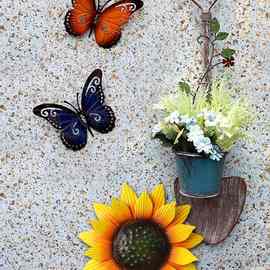 复古美式墙面花器花园庭院别墅阳台铁艺门露台装饰壁挂园艺杂货