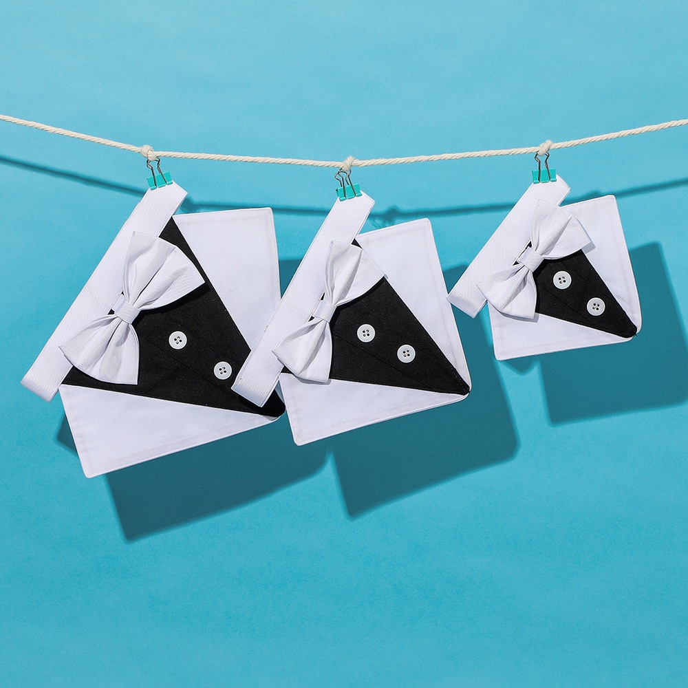 El fabricante TANPOPO tiene un amplio stock de nuevos trajes para mascotas de caballero británico transfronterizos y bandanas para bodas.