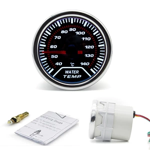 12V Avtomobil Su Temperaturu Ölçən 52mm Ağ İşıqlı Selsi Göstəricisi