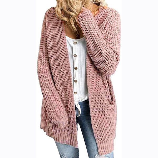 demi-season knitted solid color sweater