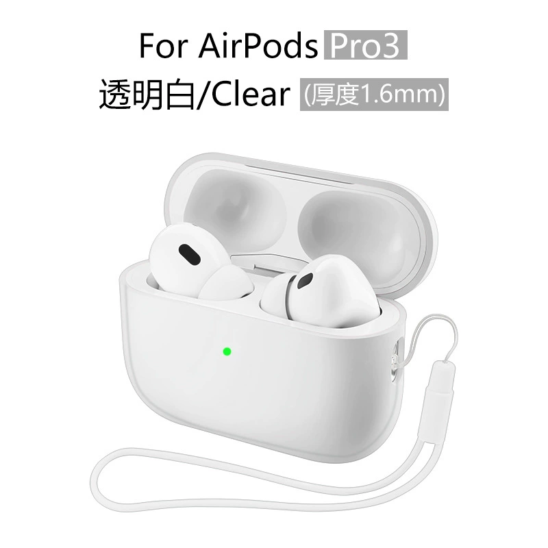 Чехол для наушников 2025 года совместим с AirPods Pro 3, силиконовый защитный чехол для наушников Apple AirPods Pro 3