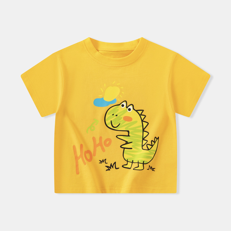 Betop ropa para niños coreanos camiseta de manga corta para niños verano dinosaurio niño bebé ropa de media manga transfronteriza suelta al por mayor