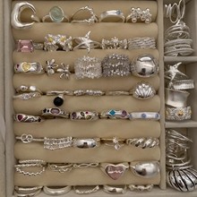 重工简约黑玛纯银戒指女小众设计复古高级感不掉色轻奢银饰品批发