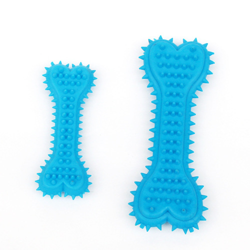 Dog toys, rubber bone solid toys, heart-shaped TPR spiked teething toys, large and small pet toys