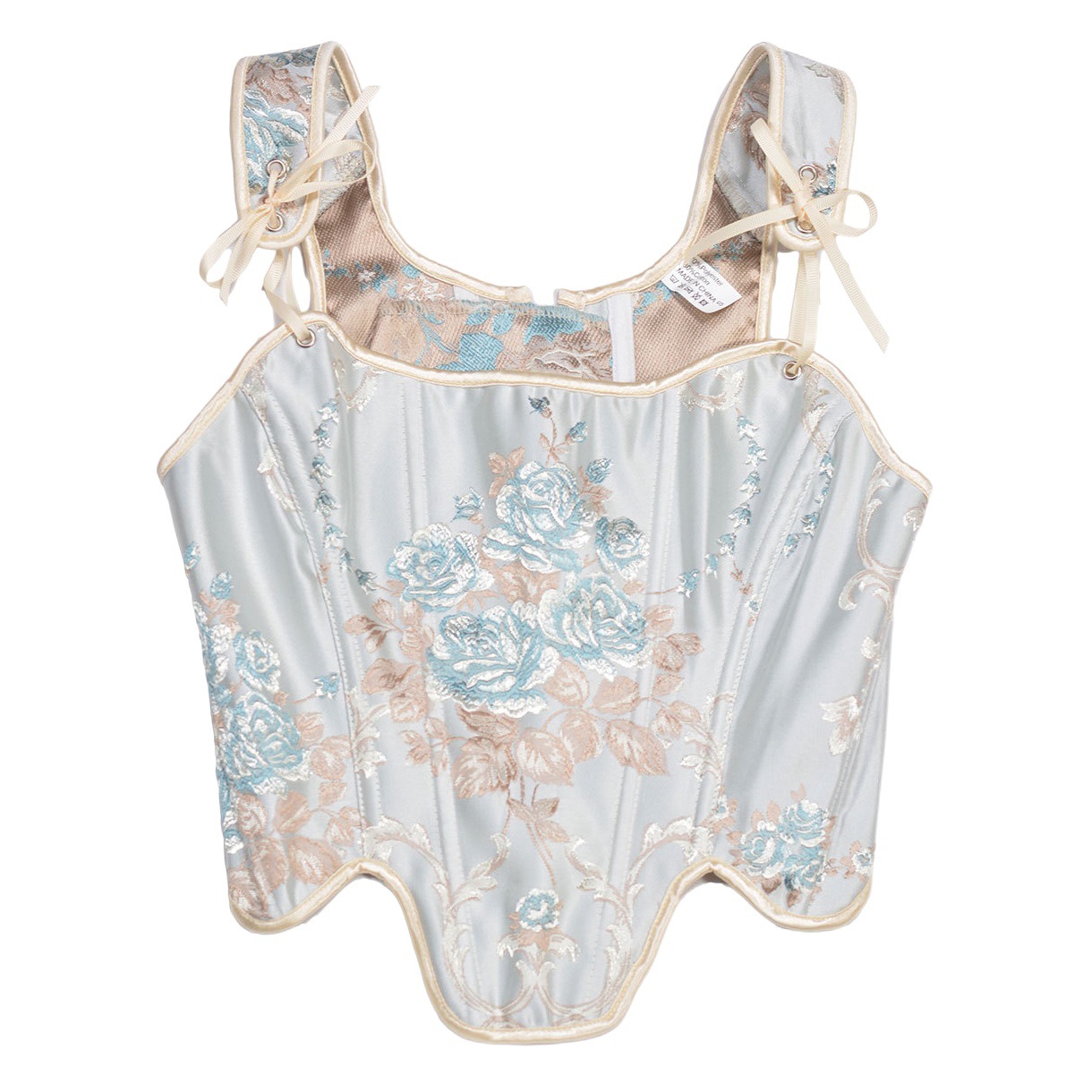 377 posicionamiento flor Europea corte cadena flor bordado pecho soporte todo partido corsé Fishbone medias princesa estilo