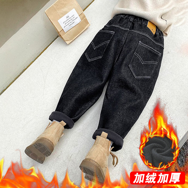 童装男童牛仔裤儿童秋装裤子春秋中大童男孩帅气潮裤痞帅炸街长裤|undefined