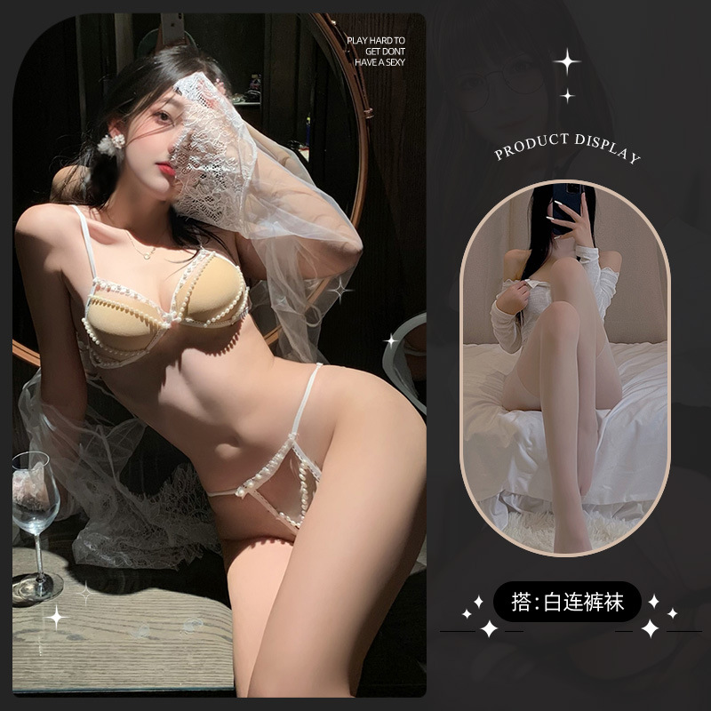 진주 3점 슈트(브라+팬티+코트)에는 브라패치+흰색 팬티스타킹이 포함되어 있지 않습니다.