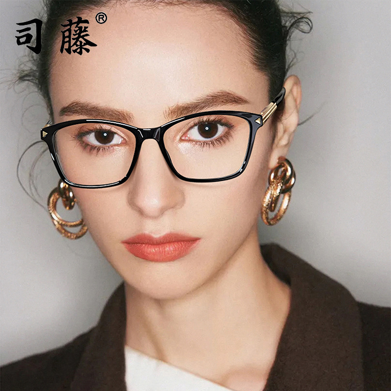 TM1031跨境电商猫眼平光镜TR90欧美东南亚板材腿可配近视眼镜框|undefined