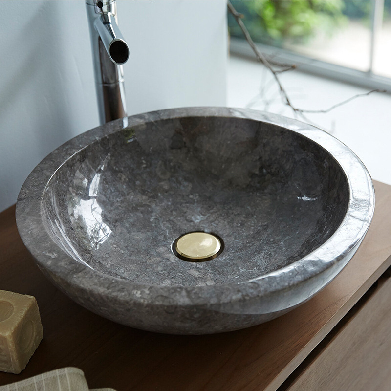 Factory Direct Sales Natural Marble Accessible Luxury Simple Style Washbasin Countertop Plate Hotel House Bathroom Outdoor Standing Plate