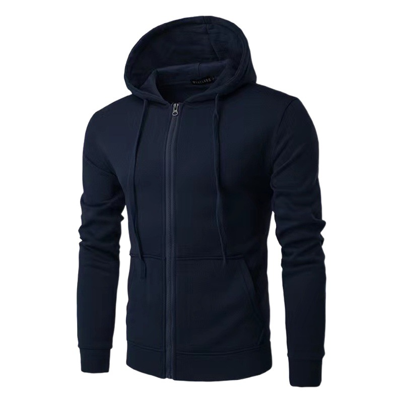 Cross-Border Men's Foreign Trade Sports and Leisure Sweatshirt Loose Large Size Hooded Pullover Jacket Zipper Cardigan Men's Fashionable and Casual