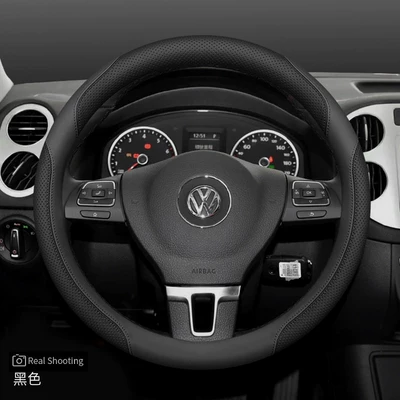 Steering wheel cover, Lavida Sagitar Polo Steering Wheel - universal-fit-round-black-default
