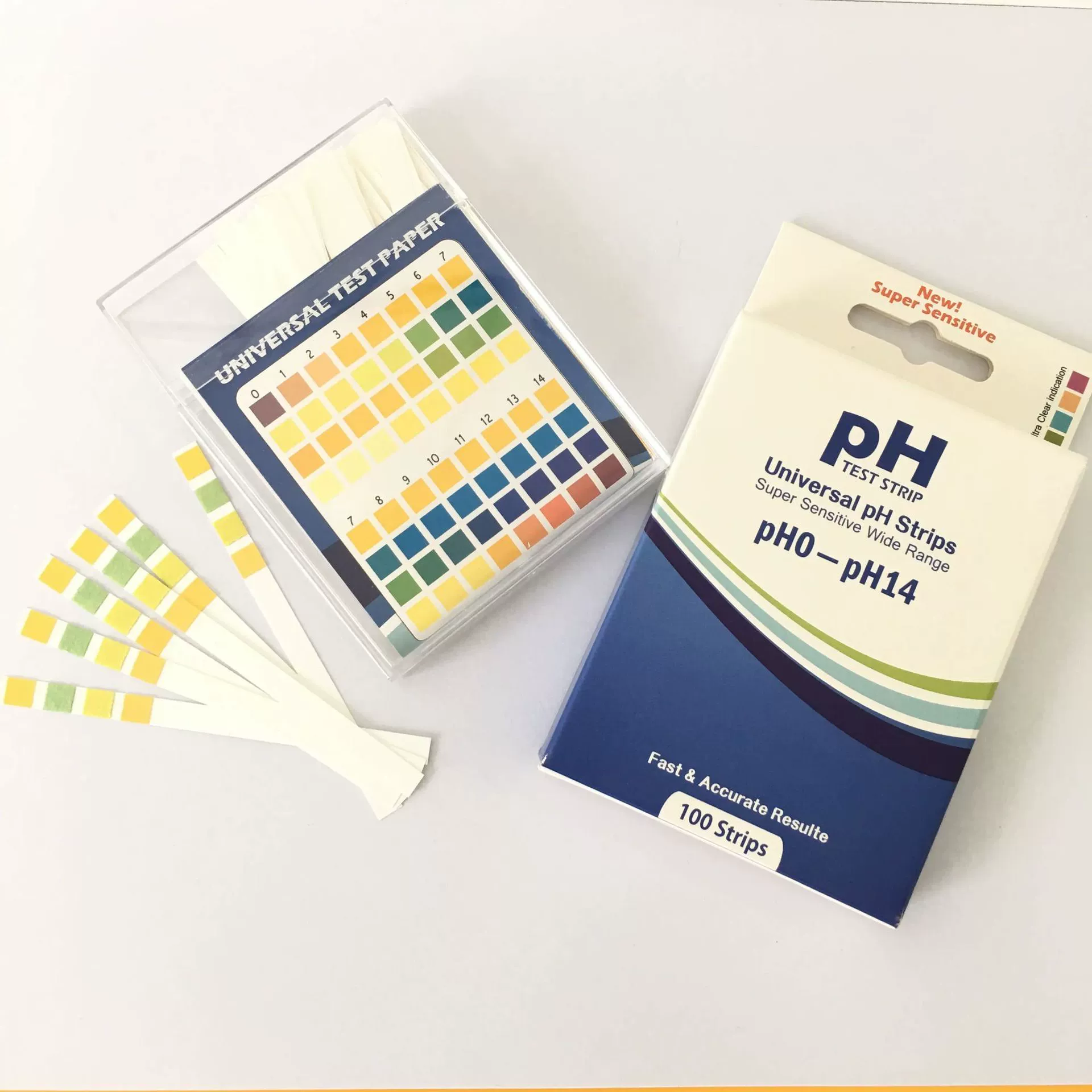Трансграничная бумага для электронной коммерции PH тест-полоска Акриловая коробка в твердом переплете кислотно-щелочная тестовая бумага 0-14ph тестовая бумага 100 шт.