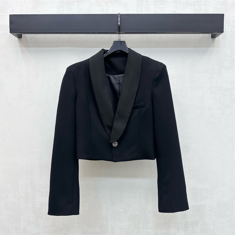 26 Summer New Style Nanyou High-End Cha Simple Casual Versatile Hollowed-Out Short Blazer