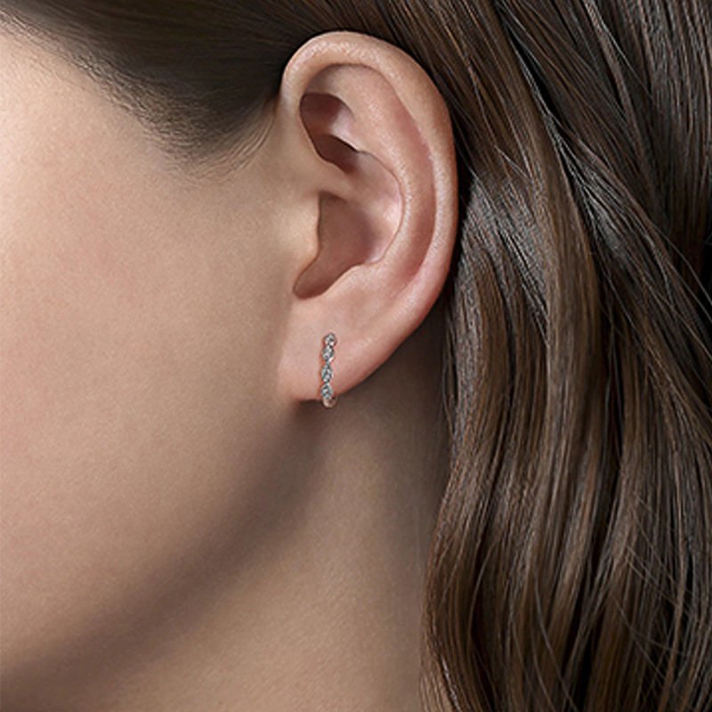 6g Weight Zircon Inlay Material Earrings Classification 1 Pair Quantity 1 Pair Elegant U Shape Inlay Copper Zircon Earrings