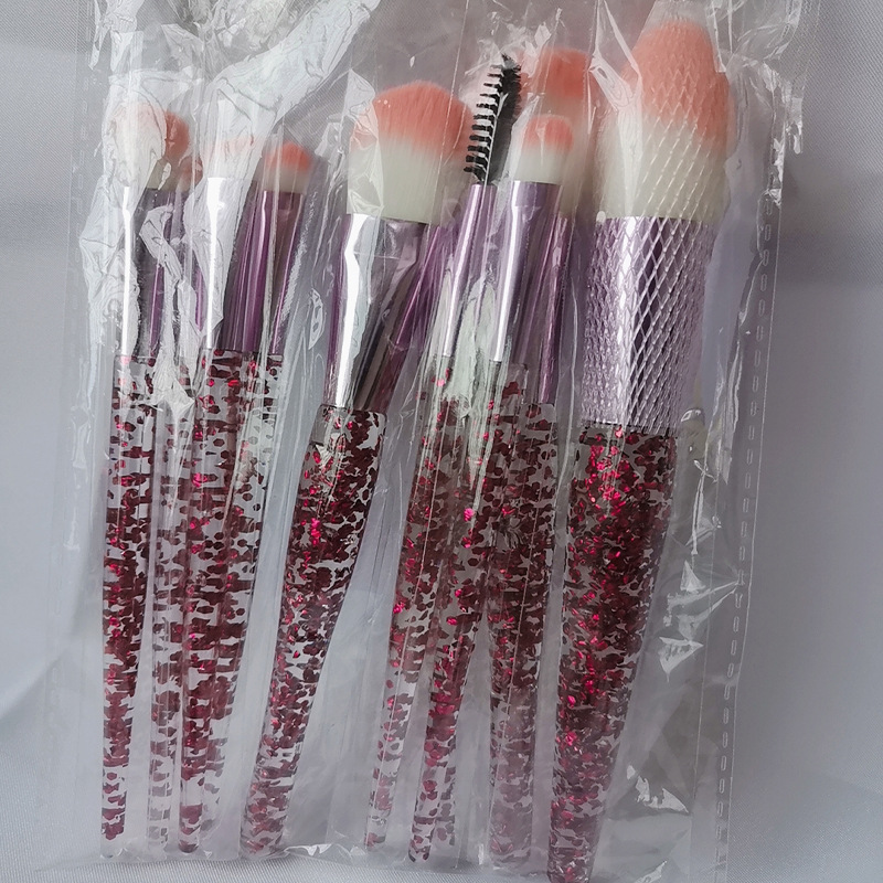 Preisgünstig für Studenten, mit Puder gefüllte Griffe, 10-teiliges Make-up-Pinselset_voghion.com