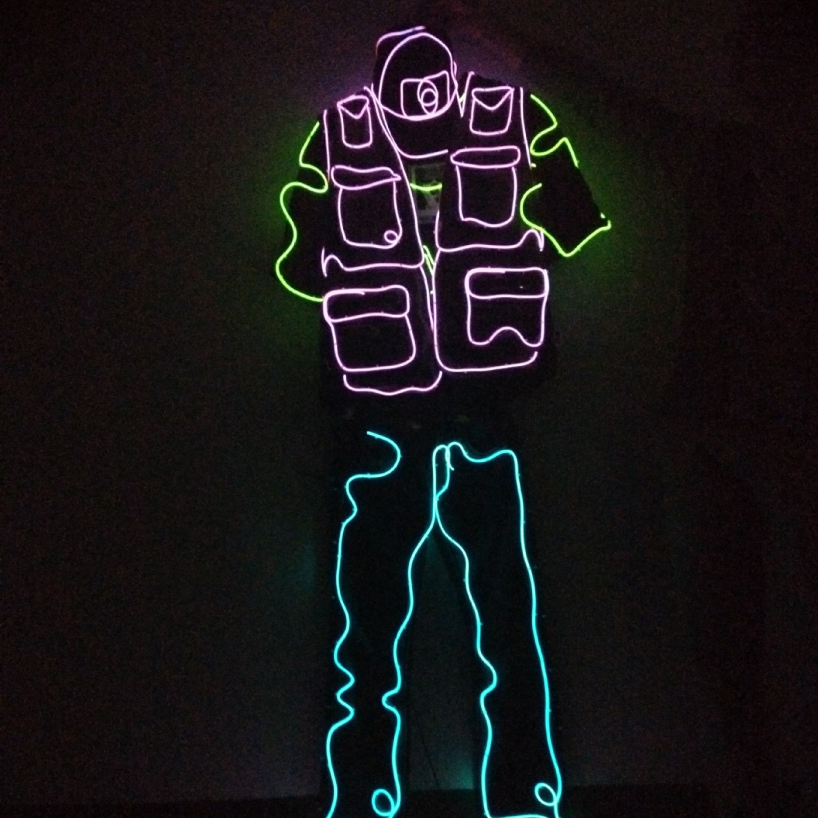 El luz luminosa luz fría luz fluorescente etapa rendimiento ropa Hip Hop Dance King ropa luminosa fluorescente danza fresca apoyos