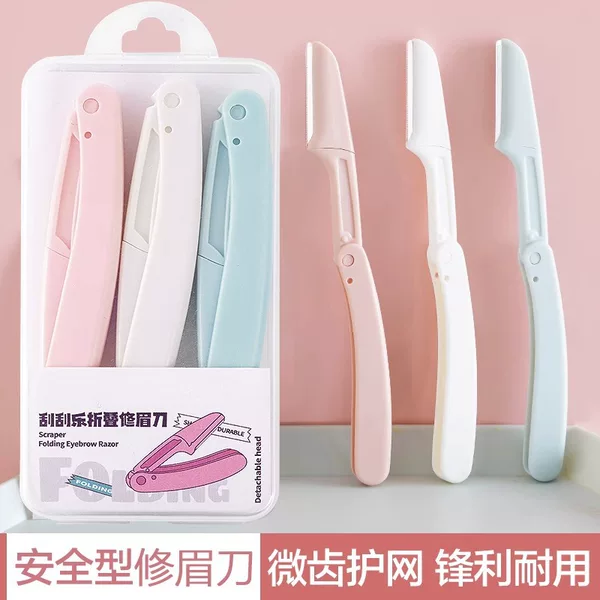Folding eyebrow shaping knife safety beginner new female eyebrow scraping blade for men and women full suit artifact