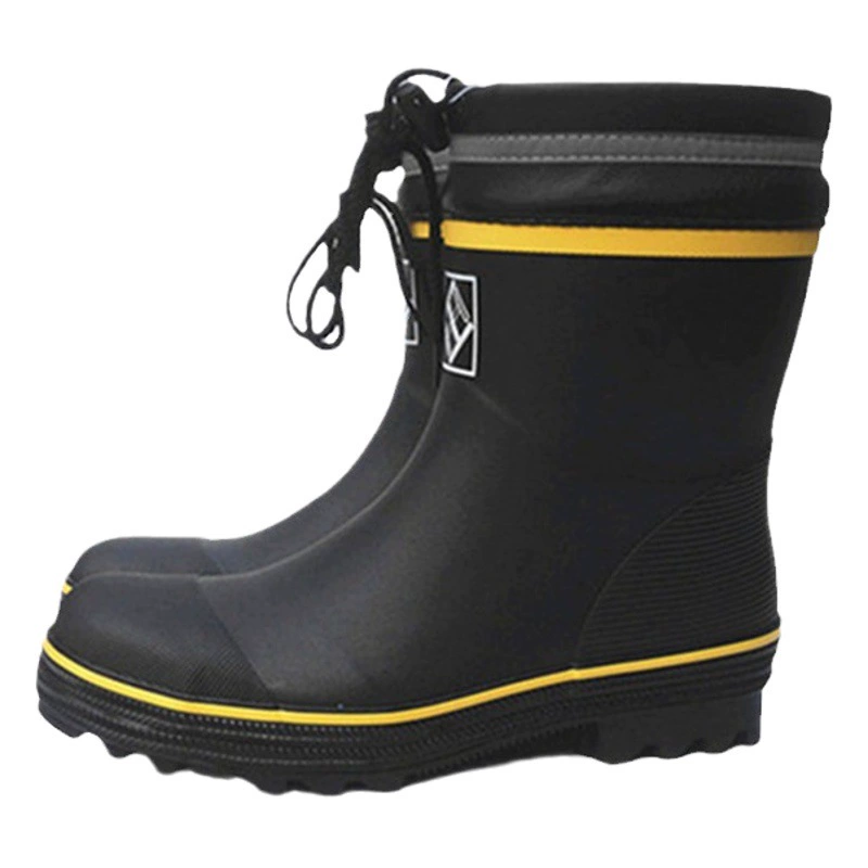 Водная обувь для охраны труда, мужские резиновые сапоги, защита от проколов, защита от ударов стали, резиновые сапоги со стальным дном Баотоу, резиновые сапоги среднего ствола, рыболовная обувь, строительная площадка