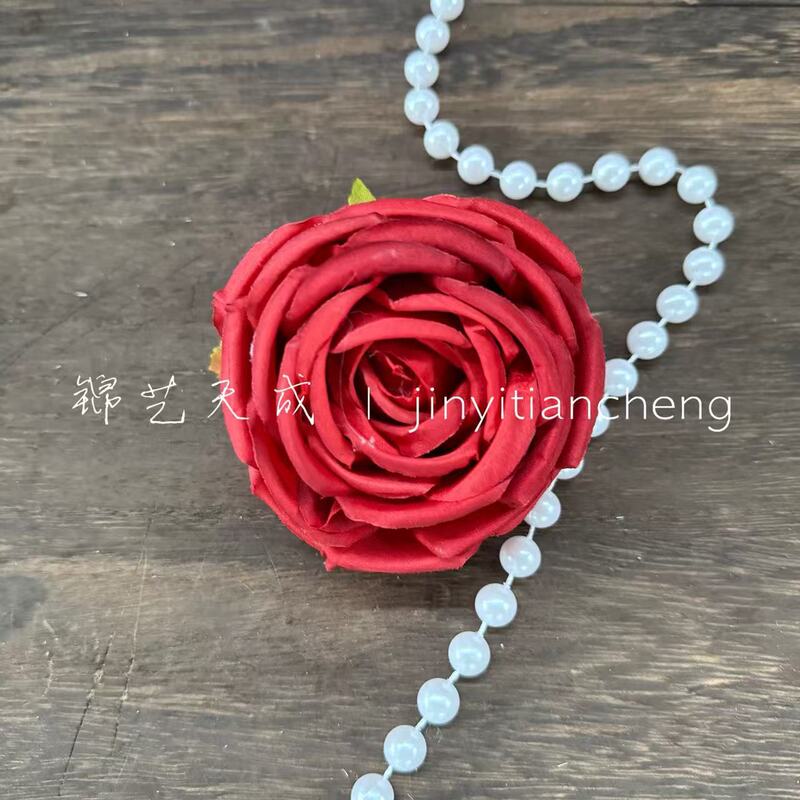 仿真皇妃玫瑰花朵 直径10cm卷边玫瑰花diy布景花环插花礼盒配饰|undefined