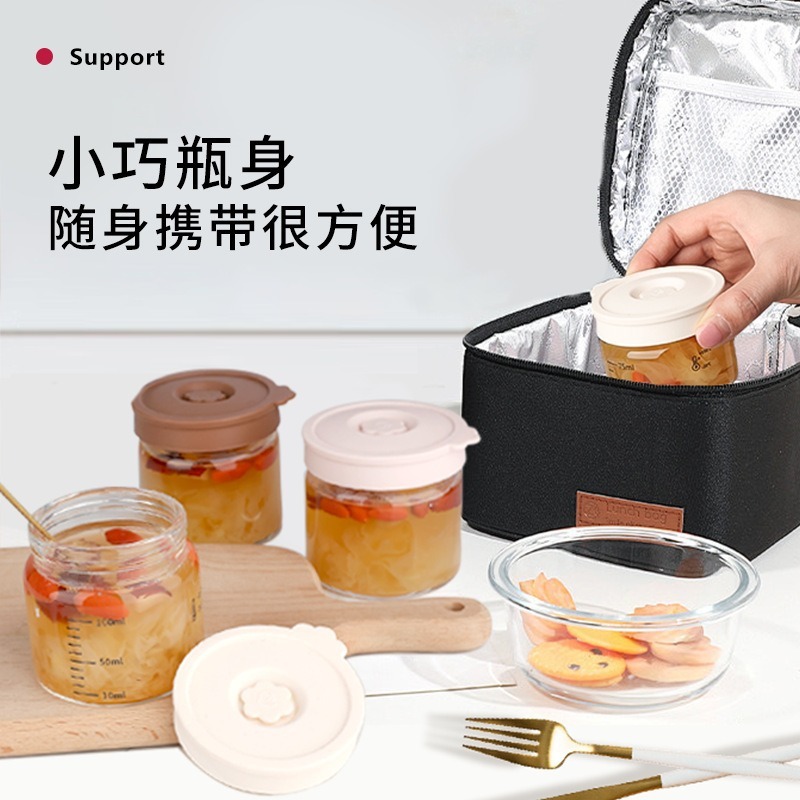 シリカゲルカバーのツバメの巣のシチューの高ホウ素シリコンのガラスの小さいサイズの家庭用の補助食器の蓋が付いています。|undefined