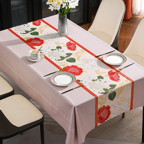Benzhi new national color Tianxiang tablecloth wholesale waterproof and oil-proof no-wash Chinese classical PVC tablecloth table mat