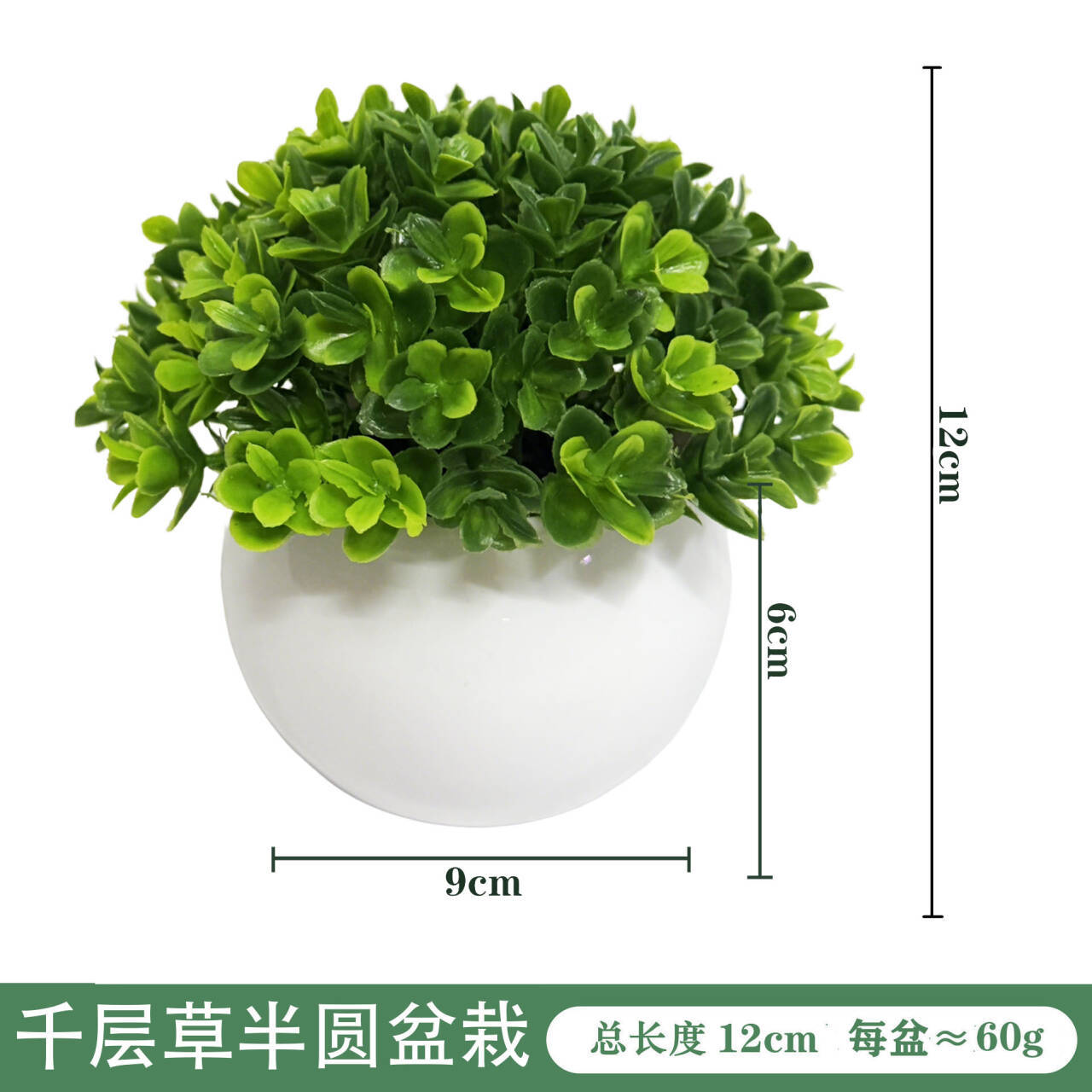 Simulación de plantas pequeñas y frescas combinaciones de plantas verdes hemisféricas en maceta decoración de mesa interior y exterior fábrica de decoración al por mayor image 10