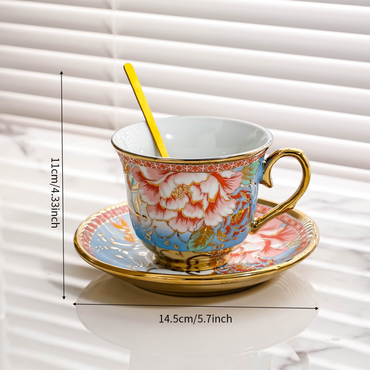 Taza de café traje de estilo europeo taza platillo taza de café hogar retro británico juego de té francés té de la tarde exquisita pareja