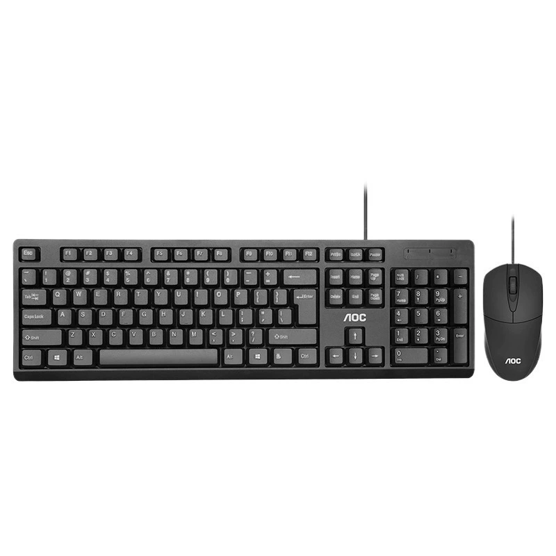 AOC KM160 Проведенная клавиатура и мышь набор USB проводная игровая офис и домашний настольный клавиатура клавиатура и мышь набор