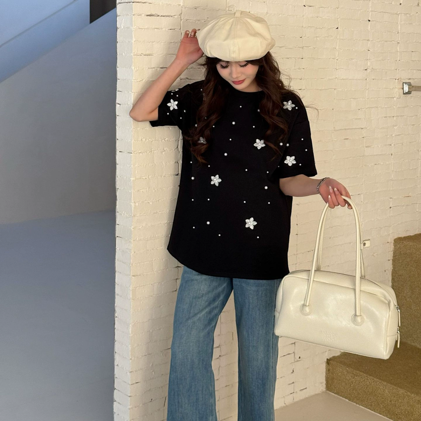 Модная беременная женщина летняя сетка красная иностранная бисер с круглым вырезом для беременных с короткими рукавами футболка нишевые дизайн горячая мама на досуге