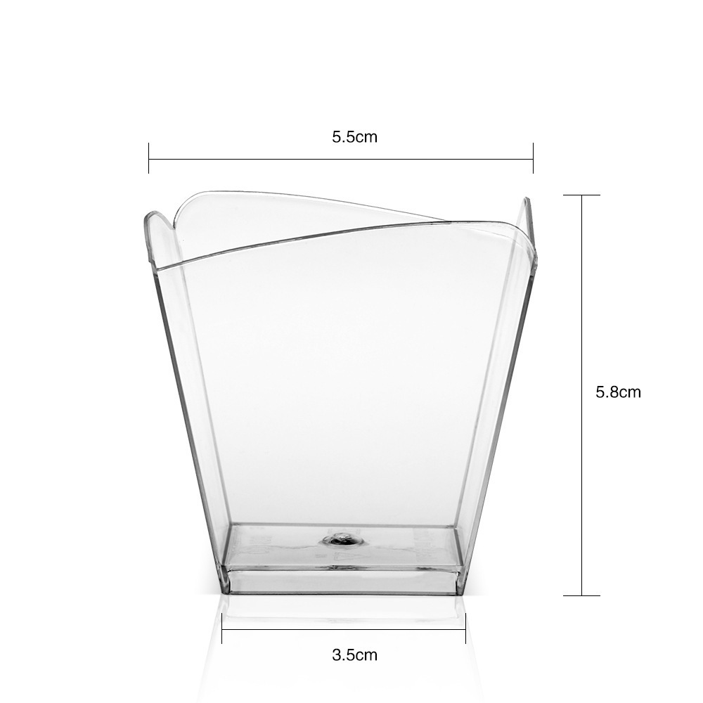 Taza cuadrada puntual Taza redonda Una variedad de tazas de postre Taza de pudín Taza de mousse Plato Cuchara de plástico desechable Amazon