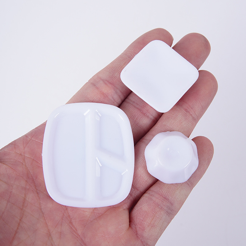 Plato pequeño de plástico blanco simulado para comida, mini plato de comida rápida, plato para bricolaje, juguete de comida, contenedor para pegamento en crema, accesorios.