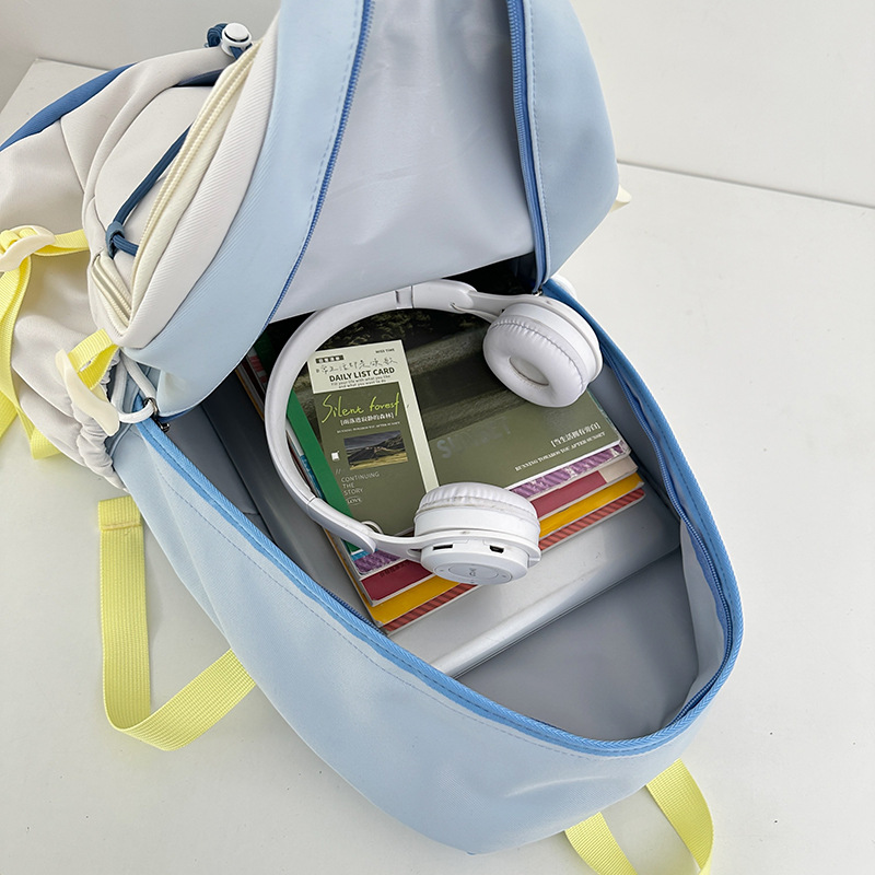 Zaino unisex in nylon alla moda con design traspirante - Zaino scolastico leggero per studenti universitari in vari colori_voghion.com