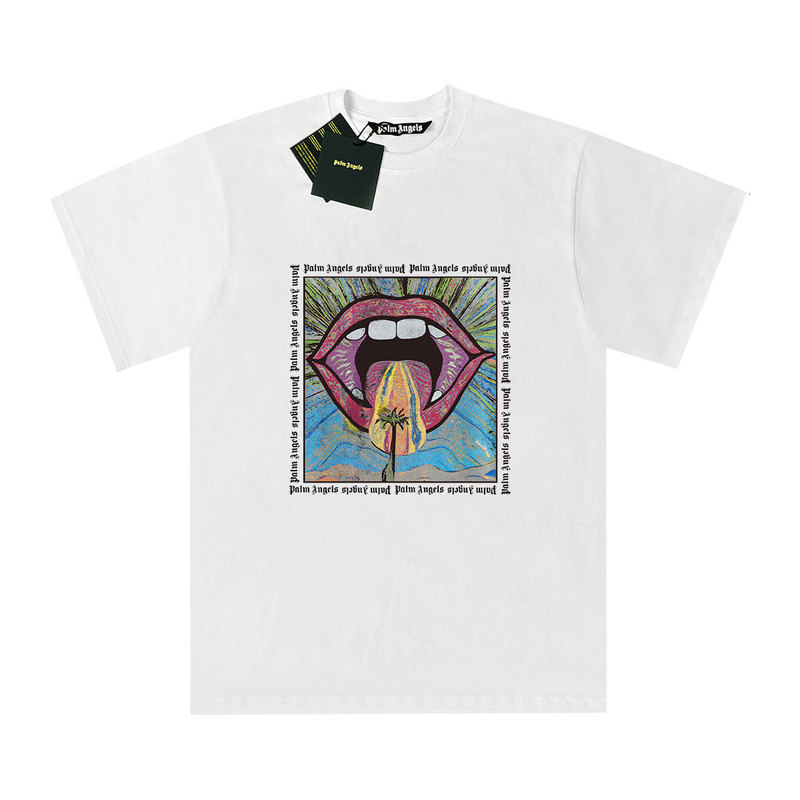 Cross-Border Palm Trendy Brand Short-Sleeved Angels Men's T-Shirt Palm Female Angel Ins High Street Summer T-Shirt Trend Cross-Border Palm Trendy Brand Short-Sleeved Angels Men's T-Shirt Palm Female Angel Ins High Street Summer T-Shirt Trend