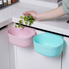 Kitchen hanging basket bathroom storage rack household multi-functional wall-mounted sundry storage basket cabinet door hanging basket