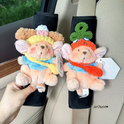 Seatbelt Shoulder Pad Car Interior, Sürətlər qutusu və əl tormozu başlıqları - black-velvet-shoulder-pads-carrot-cake-set-authentic-little-bean-flower-two-pieces