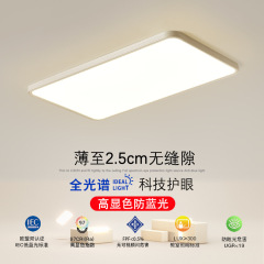 Full spectrum modern minimalist living room lamp rectangular atmospheric seamless ceiling lamp eye protection bedroom lamp ultra-thin room lamp