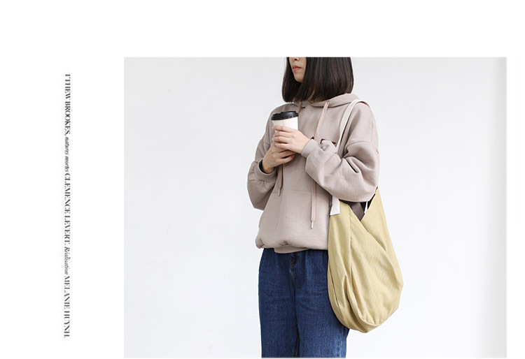 Women's Large Canvas Solid Color Basic Classic Style Magnetic Buckle Canvas Bag display picture 3