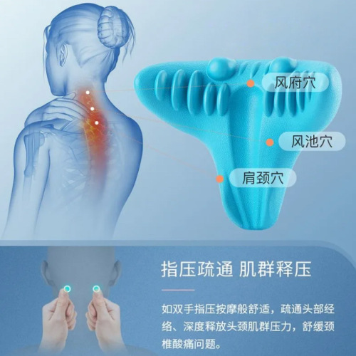 Butterfly-shaped massage pillow, multi-functional simulated human-shaped head with hole for hugging cushion, cervical vertebra sleeve with gas to aid sleep